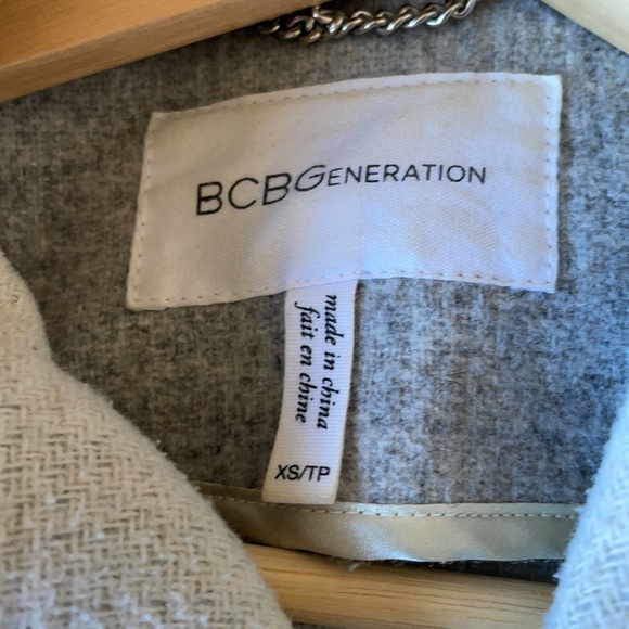BCBG Gray Wrap Wool Coat - Picture 6 of 14
